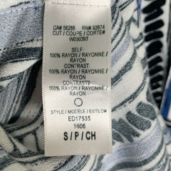 Ella Moss Women’s Small Blue White Striped Shift Dress Short Sleeve Casual - Picture 11 of 11